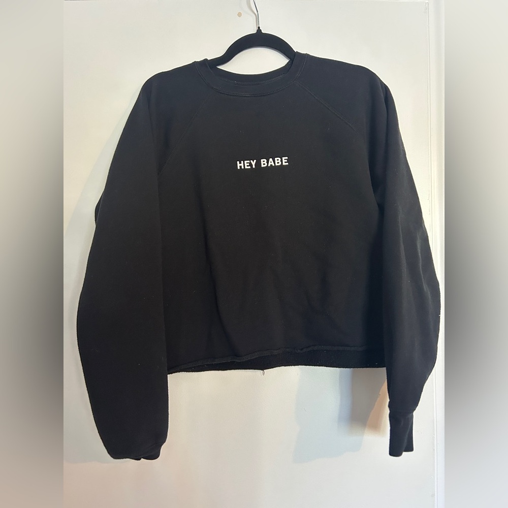Brunette the Label Black Crewneck Hoodie